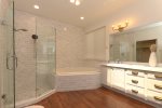 Spa inspired private master bathroom